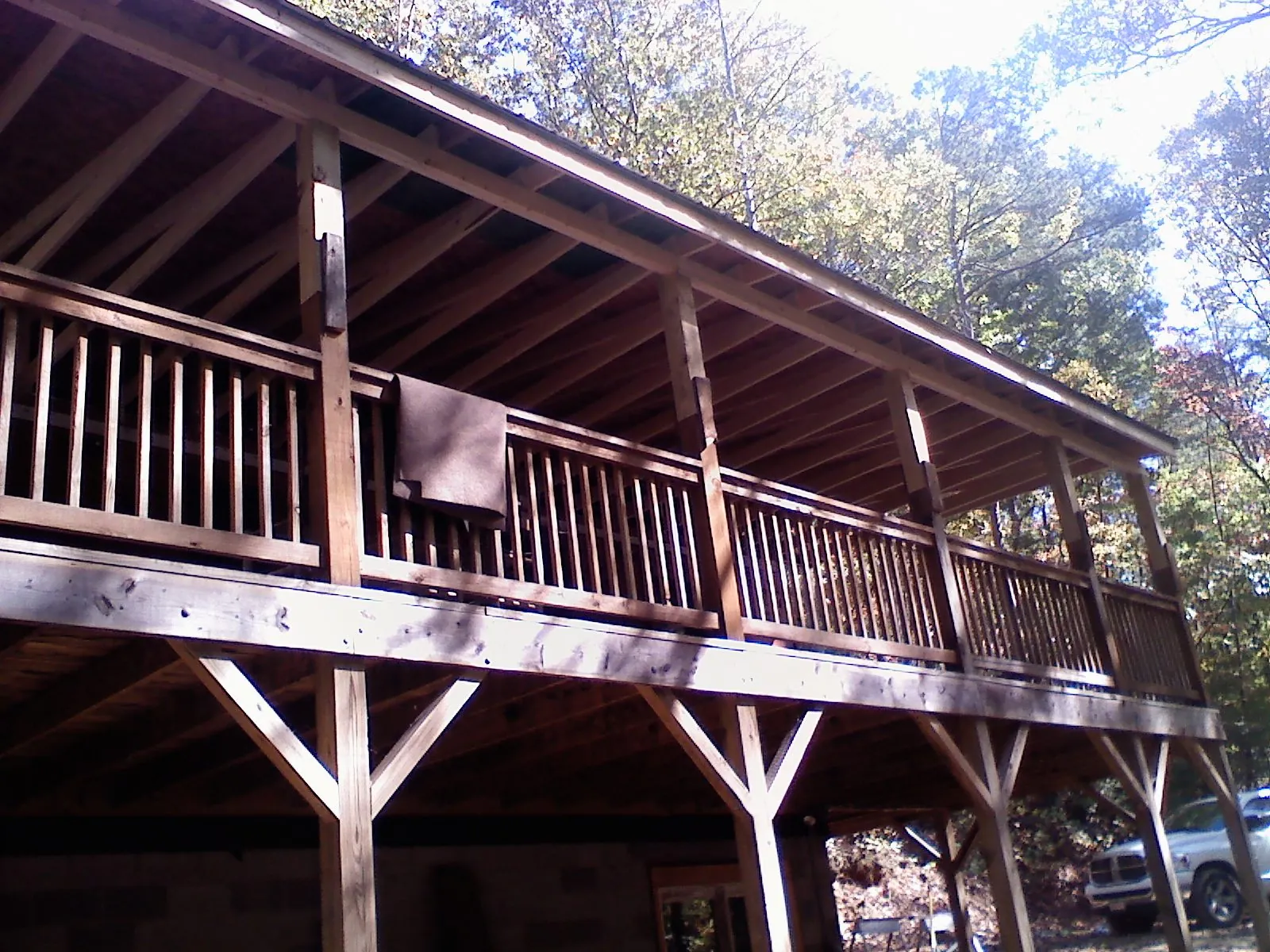 Timber framing under a new elevated porch and deck — Roof Leak Repair in Lovelady by Roofing Brothers